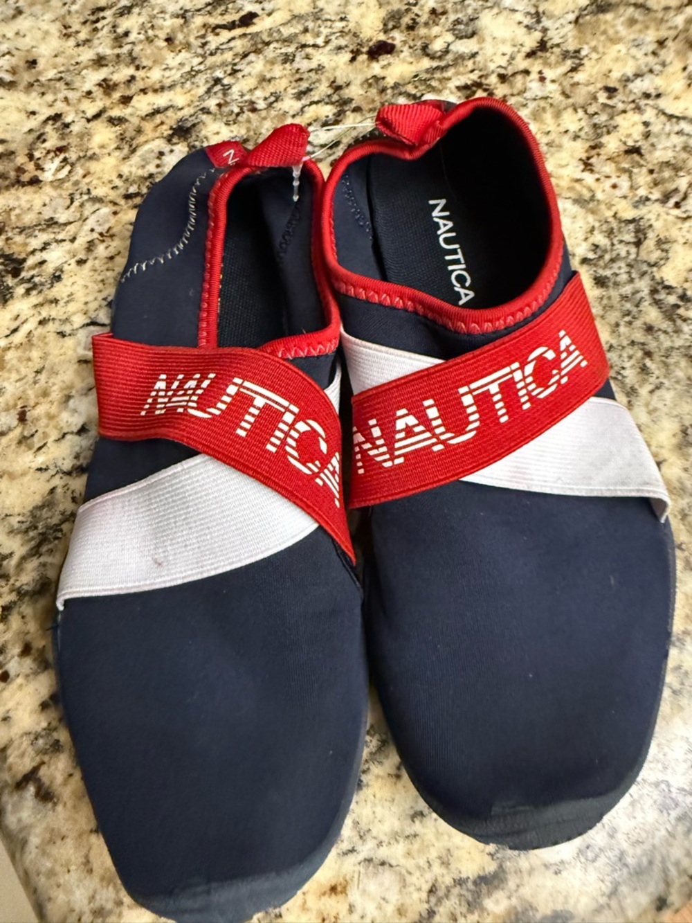 Nautica Navy Red White Slip-On Sneakers